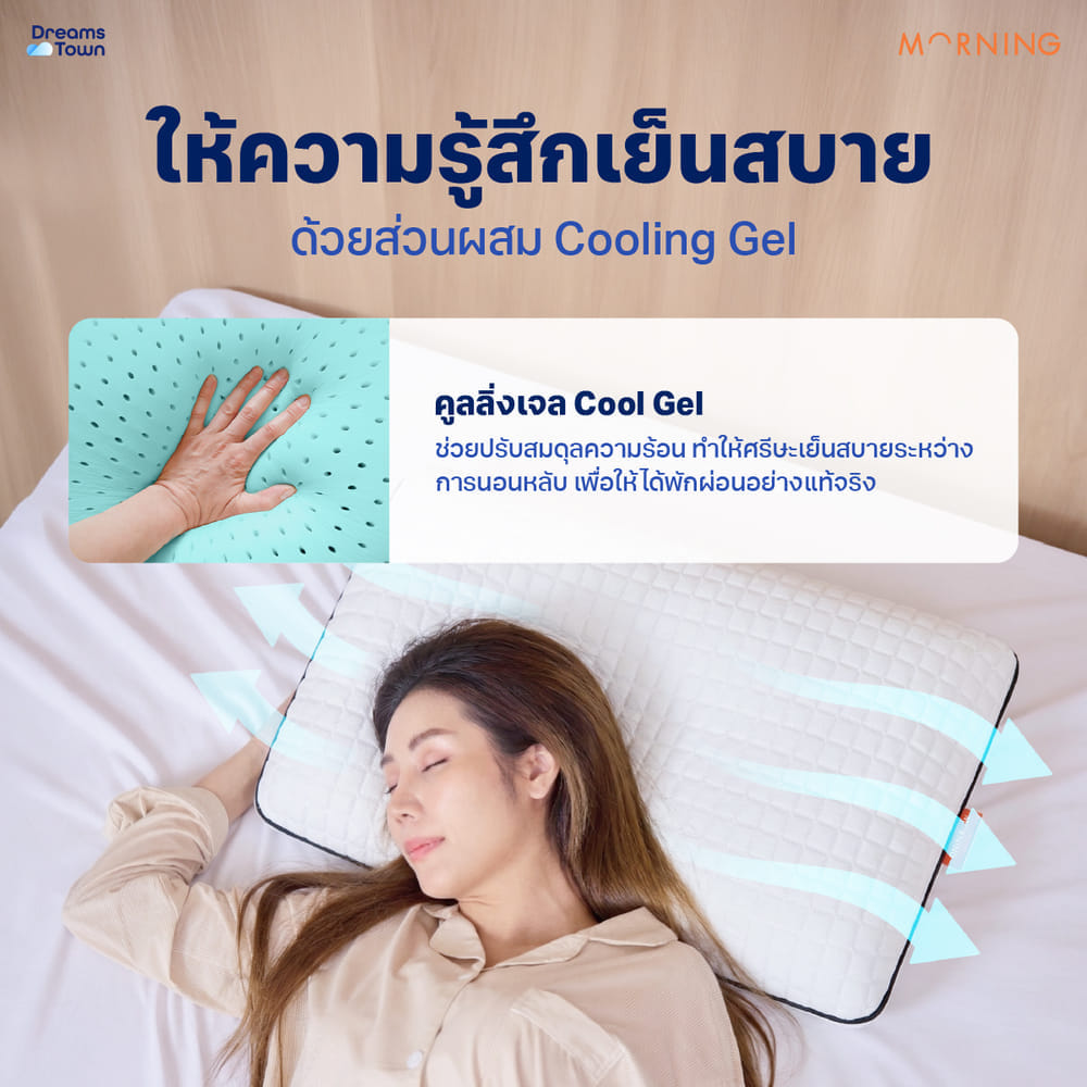 หมอนเมมโมรี่โฟม MORNING SLEEP SIGNATURE PILLOW